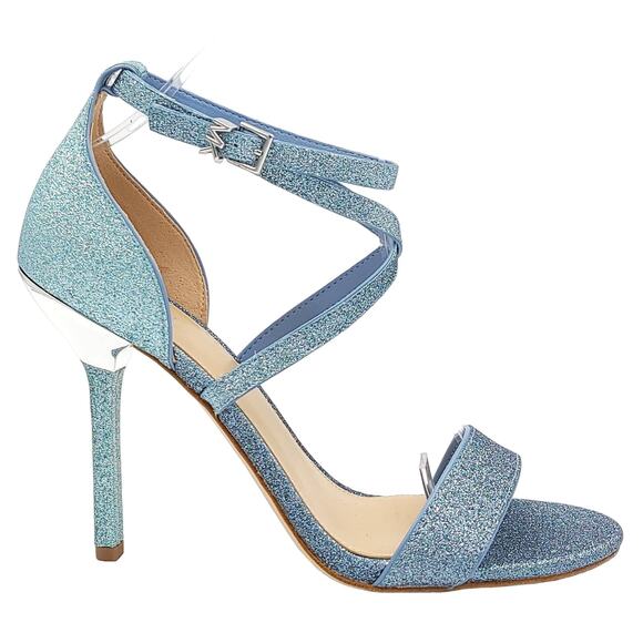 Michael Michael Kors Strappy Stiletto Evening Sandal Astrid Sz US 9.5M Navy Blue - Picture 2 of 6